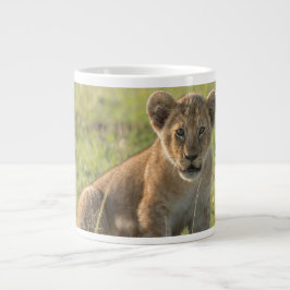Lion Cub Personalize Name Serious Jumbo-Tasse