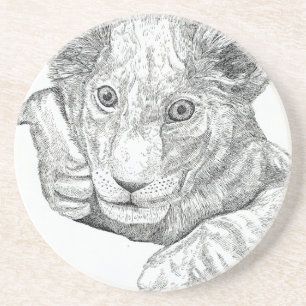 Lion Cub Sandstein Untersetzer