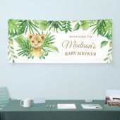 Lion Cub Tropical Greenery Dschungel Hintergrundba Banner (Messe)