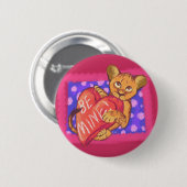 Lion Cub Valentine Button (Vorne & Hinten)