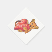 Lion Cub Valentine Serviette (Ecke)