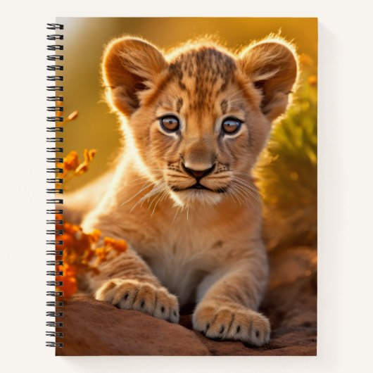 Lion Cub Wild Animal Tranquil Friedlich Notizblock (Vorderseite)