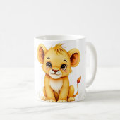 Lion Cub - Wildlife Fantasy Art Kaffeetasse (VorderseiteRechts)