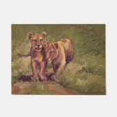 Lion Cubs Art Fußmatte (Vorderseite)
