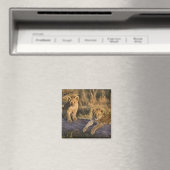 Lion Cubs auf Log Magnet (In Situ (Geschirrspüler))
