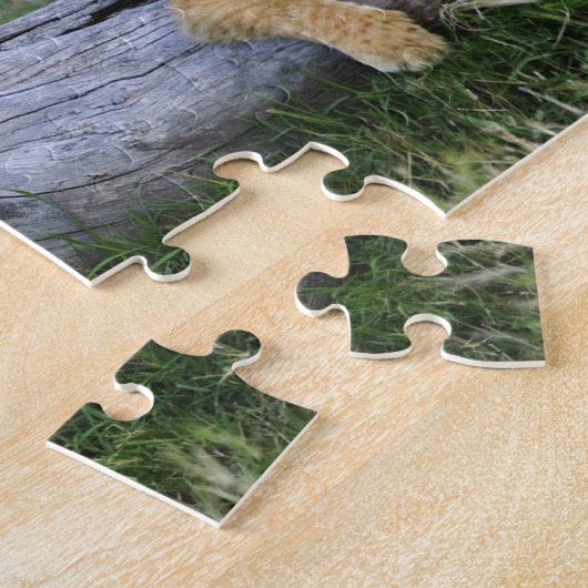 Lion Cubs auf Log Puzzle (Seite)