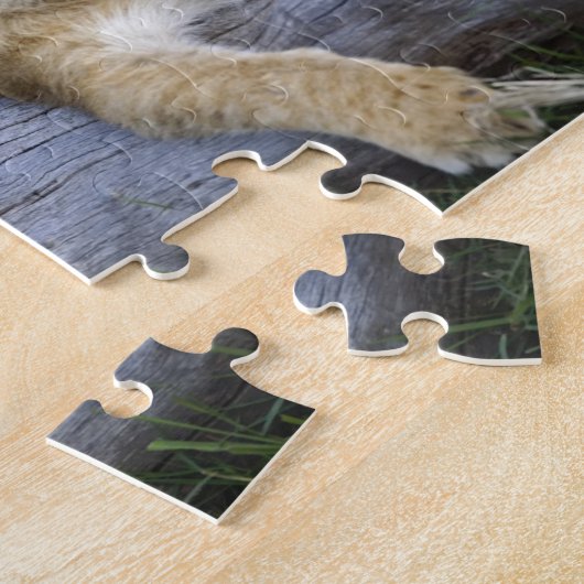 Lion Cubs auf Log Puzzle (Seite)