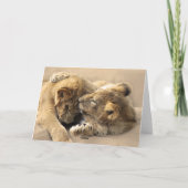 Lion Cubs beste Freunde Karte (Rückseite)