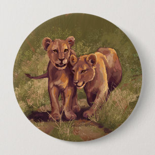 Lion Cubs Button