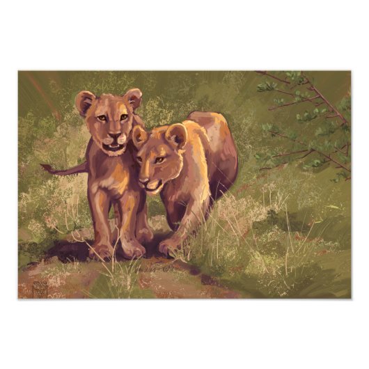 Lion Cubs Fotodruck (Vorne)