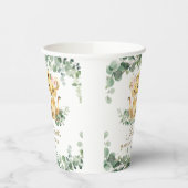 Lion Cubs Greenery Twin Girls Baby Shower  Pappbecher (Links)