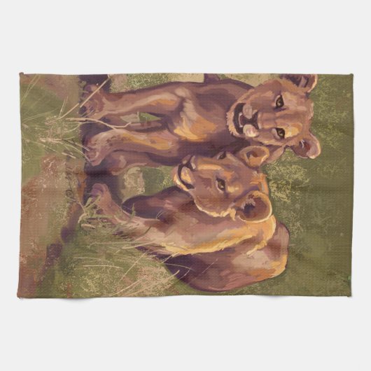 Lion Cubs Handtuch (Horizontal)