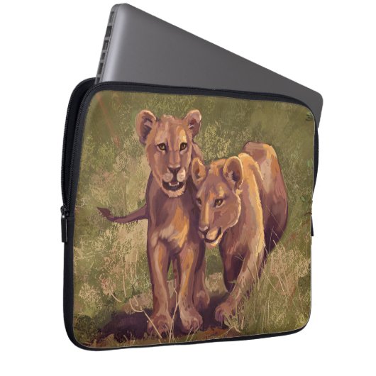 Lion Cubs Laptopschutzhülle (Vorne Rechts)
