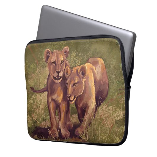 Lion Cubs Laptopschutzhülle (Vorderseite Links)