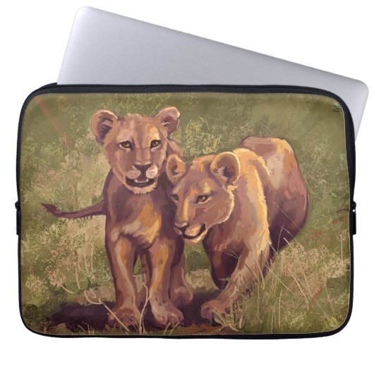 Lion Cubs Laptopschutzhülle (Vorderseite)
