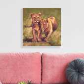 Lion Cubs Leinwanddruck (Insitu (Wohnzimmer))