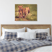 Lion Cubs Leinwanddruck (Insitu (Schlafzimmer))