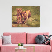 Lion Cubs Leinwanddruck (Insitu (Wohnzimmer))
