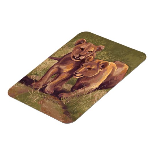 Lion Cubs Magnet (Linke Seite)