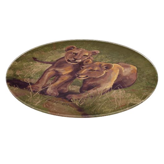 Lion Cubs Schneidebrett (Ecke)