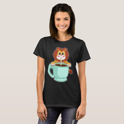 Lion-Cup-Kaffee T-Shirt (Vorne ganz)