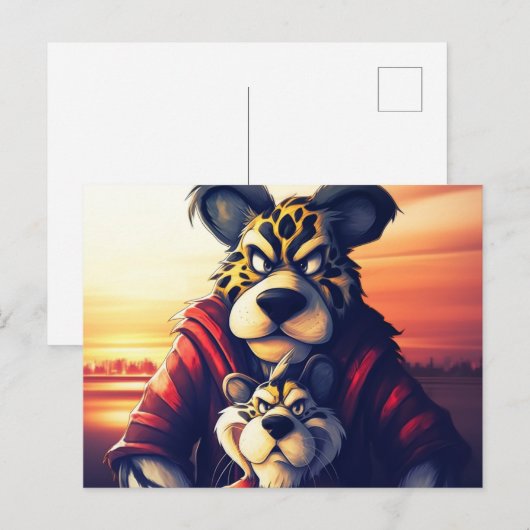 Lion Cute Postkarte (Vorne/Hinten)