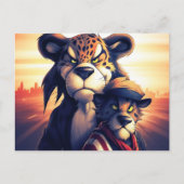 Lion Cute Postkarte (Vorderseite)