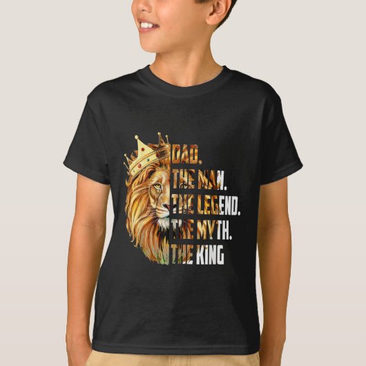Lion Dad The Man The Myth The Legend Grandpa Fathe T-Shirt (Vorderseite)
