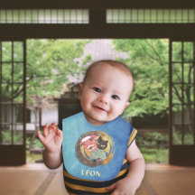 Lion Dance Baby Bib - Black Cat Poilue