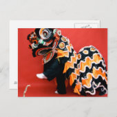 Lion Dance Post Card Postkarte (Vorne/Hinten)