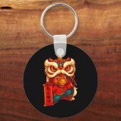 Lion Dance Year Of The Horse Chinese New Year 2026 Schlüsselanhänger (Vorderseite)