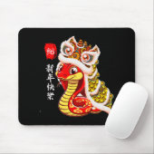 Lion Dance Year Of The Snake Chinese New Year Zodi Mousepad (Mit Mouse)