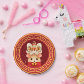 Lion Dancer Rat Pappteller (Party)