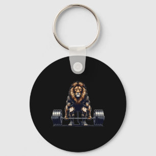 Lion Deadlift GYM Spaß Weightlift Fitness Schlüsselanhänger