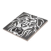 Lion decal white on grau fliese (Seite)