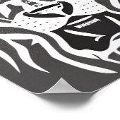 Lion decal white on grau poster (Ecke)