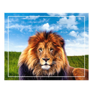 Lion der König des Waldes Fotodruck