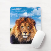 Lion der König des Waldes Mousepad (Mit Mouse)