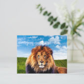 Lion der König des Waldes Postkarte (Stehend Vorderseite)