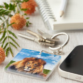 Lion der König des Waldes Schlüsselanhänger (Vorderseite rechts)