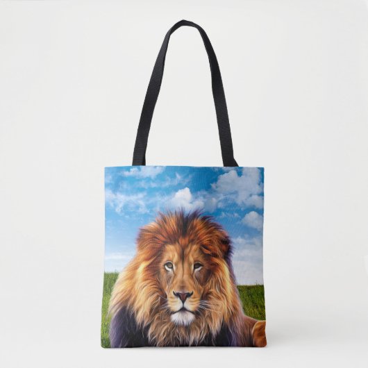 Lion der König des Waldes Tasche (Vorderseite)