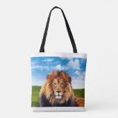 Lion der König des Waldes Tasche (Rückseite)