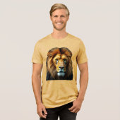 Lion Der Meister der Brave Bella+Leinwand Tri-Blend Shirt (Vorderseite voll)