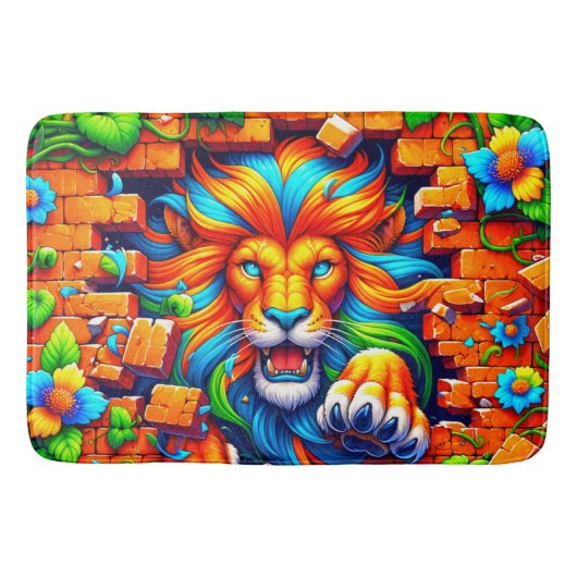 Lion Design Badematte (Vorderseite)