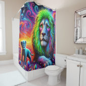 Lion Design Duschvorhang (Beispiel)