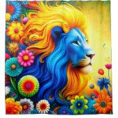 Lion Design Duschvorhang (Vorderseite)