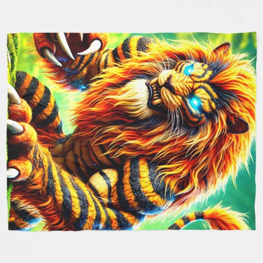 Lion Design Fleecedecke (Vorderseite (Horizontal))