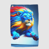 Lion Design Golfhandtuch (Vorderseite)