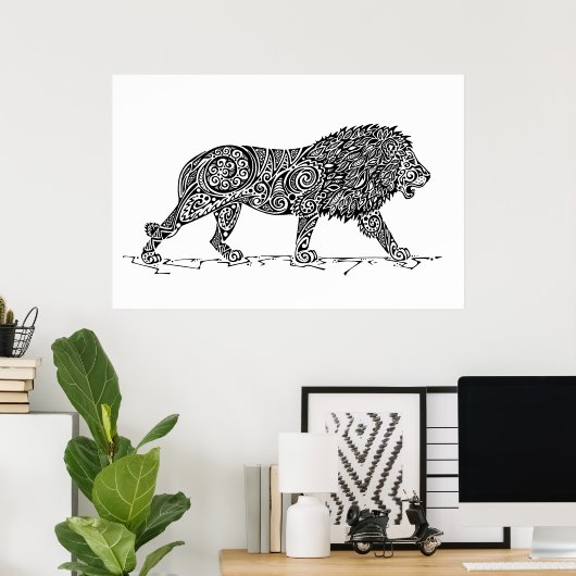 Lion Design Poster (Heimbüro)