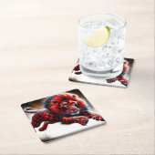 Lion Design Rechteckiger Pappuntersetzer (Vor Ort)